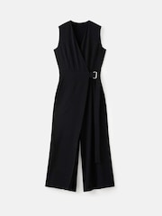 Mango Black Sleeveless Belted Jumpsuit - Image 5 of 6