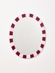 Oliver Bonas Pink Alyssa Coloured Glass Mirror - Image 4 of 4