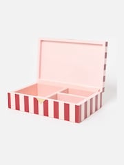 Oliver Bonas Burgundy Resin Harlequin Diamond Jewellery Box - Image 3 of 5