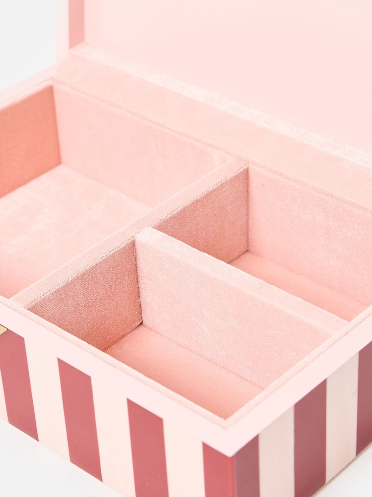 Oliver Bonas Burgundy Resin Harlequin Diamond Jewellery Box - Image 5 of 5 Oliver Bonas Burgundy Resin Harlequin Diamond Jewellery Box - Image 5 of 5