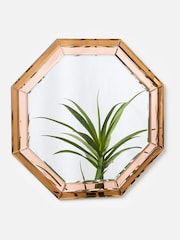 Oliver Bonas Pink Luna Round Mirror - Image 1 of 4