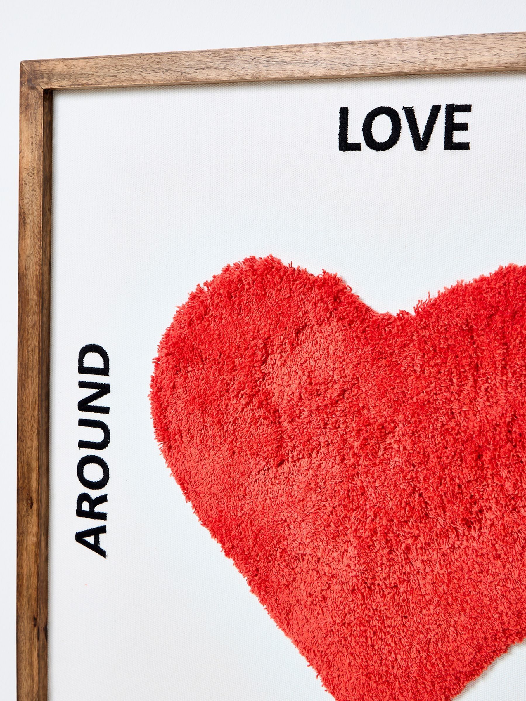 Buy Oliver Bonas Red Love is all Around Tufted Wall Art from the