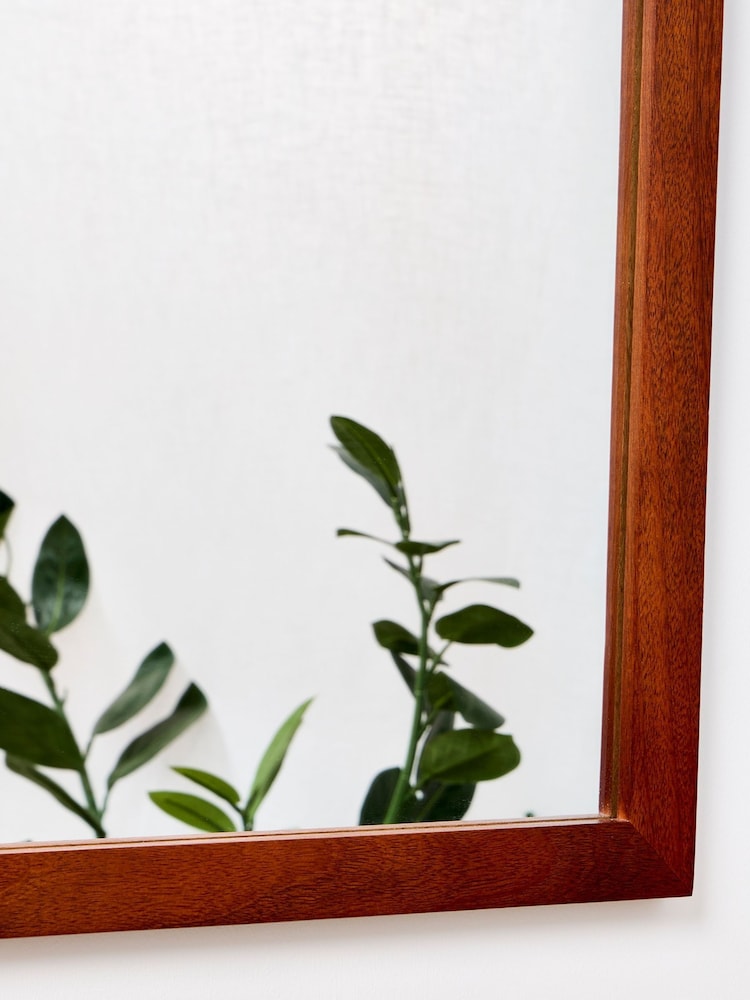 Oliver Bonas Brown Wiggle Wooden Large Mirror - Image 4 of 4 Oliver Bonas Brown Wiggle Wooden Large Mirror - Image 4 of 4