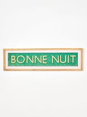 Oliver Bonas Green Bonne Nuit Wall Art - Image 2 of 5