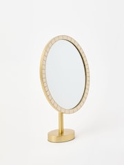 Oliver Bonas Cream Cilo Pivoting Dressing Table Mirror - Image 1 of 4