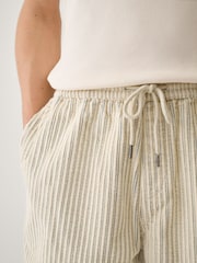 Ecru Elasticated Waist Jumbo Cord Shorts - Image 6 of 9