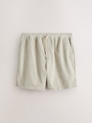 Ecru Elasticated Waist Jumbo Cord Shorts - Image 7 of 9