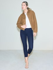 Rinse Cropped Jersey Denim Leggings - Image 1 of 8