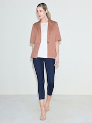 Rinse Cropped Jersey Denim Leggings - Image 2 of 8