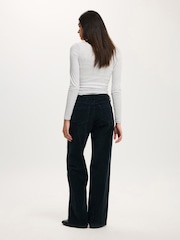 Cotton On Blue Low Rise Straight Cord Trousers - Image 2 of 6