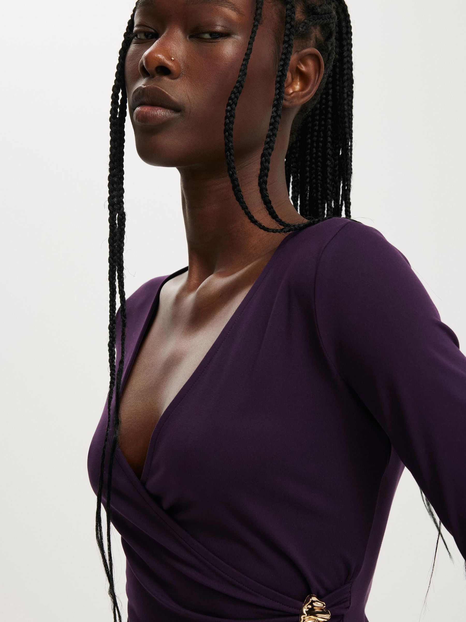 Buy Cotton On Purple Trim Detail Long Sleeve Wrap Top from Next USA