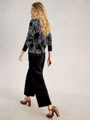White Stuff Black Lulu Lurex Cardigan - Image 2 of 6