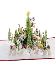 Hallmark Red 3D Pop Up Mickey Mouse & Friends Christmas Card - Image 2 of 5