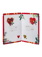 Hallmark Red Mum & Dad Floral Special Sentiment Christmas Card - Image 3 of 6