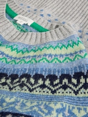 White Stuff Grey Mini Heart Fairisle Jumper - Image 7 of 7