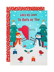 Hallmark Blue To Both of You Honeycomb Heart Christmas Card - Image 2 of 4