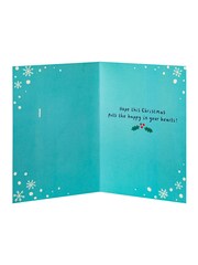 Hallmark Blue To Both of You Honeycomb Heart Christmas Card - Image 3 of 4