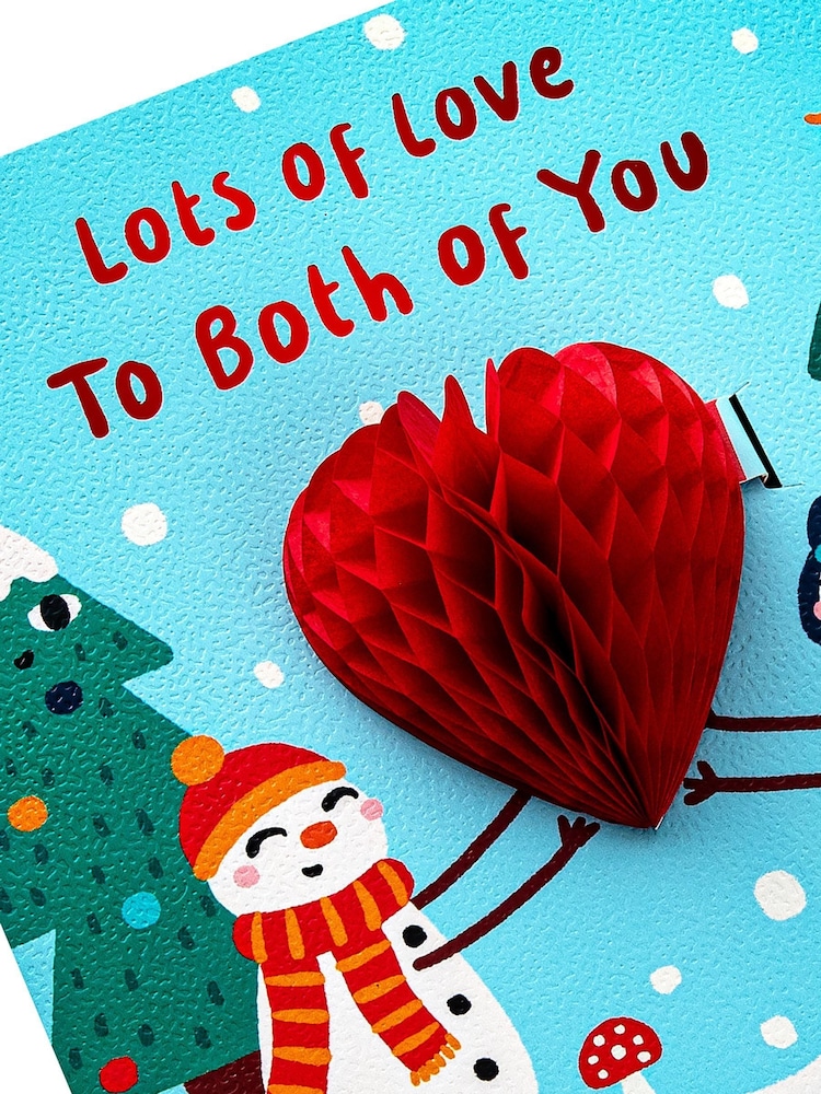 Hallmark Blue To Both of You Honeycomb Heart Christmas Card - Image 4 of 4 Hallmark Blue To Both of You Honeycomb Heart Christmas Card - Image 4 of 4