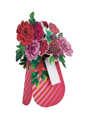 Hallmark Red 3D Pop Up Pink Vase Christmas Paper Gift Flowers - Image 2 of 5