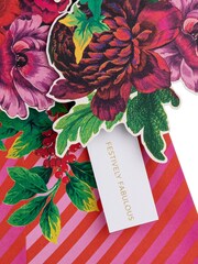 Hallmark Red 3D Pop Up Pink Vase Christmas Paper Gift Flowers - Image 4 of 5