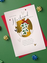 Hallmark Cream Amazing Husband Special Sentiment Christmas Card - Image 1 of 6