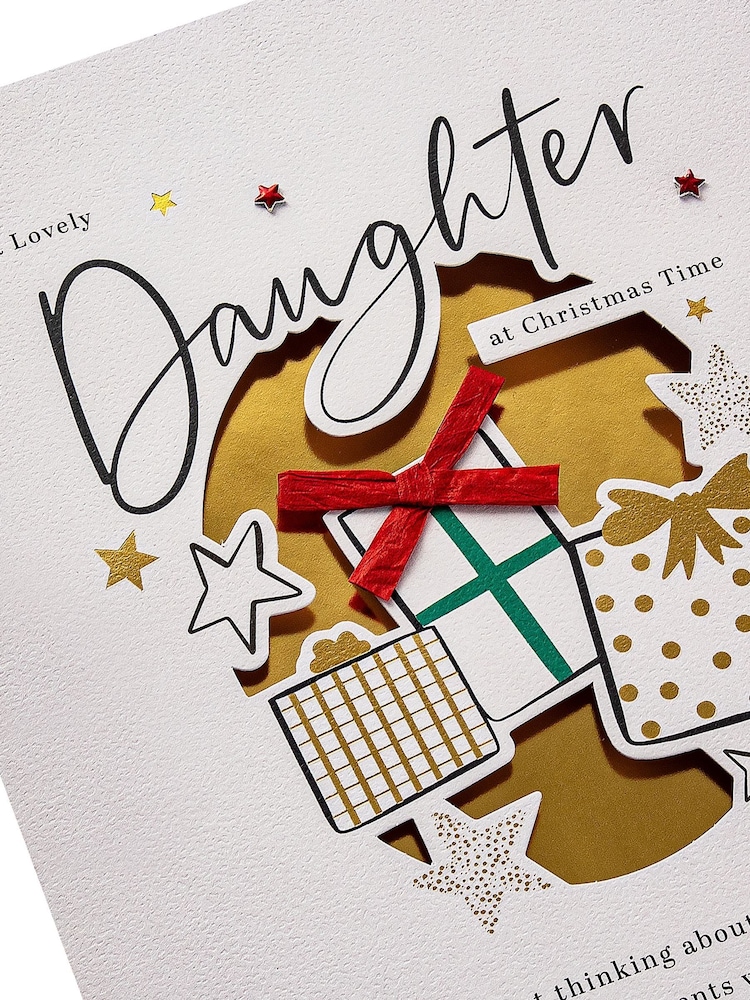 Hallmark Cream Lovely Daughter Special Sentiment Christmas Card - Image 6 of 6