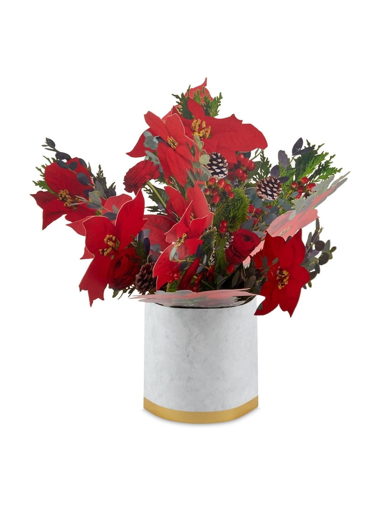 Hallmark Red Jumbo 3D Pop-Up Poinsettia Bouquet Christmas Card - Image 2 of 6 Hallmark Red Jumbo 3D Pop-Up Poinsettia Bouquet Christmas Card - Image 2 of 6