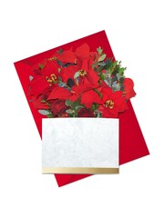 Hallmark Red Jumbo 3D Pop-Up Poinsettia Bouquet Christmas Card - Image 3 of 6