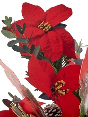 Hallmark Red Jumbo 3D Pop-Up Poinsettia Bouquet Christmas Card - Image 4 of 6