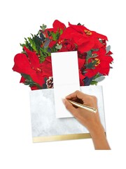 Hallmark Red Jumbo 3D Pop-Up Poinsettia Bouquet Christmas Card - Image 6 of 6