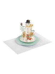 Hallmark White Music & Motion 3D Pop-up Snowman Christmas Card - Image 3 of 6