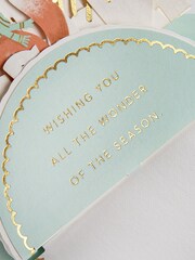 Hallmark White Music & Motion 3D Pop-up Snowman Christmas Card - Image 4 of 6