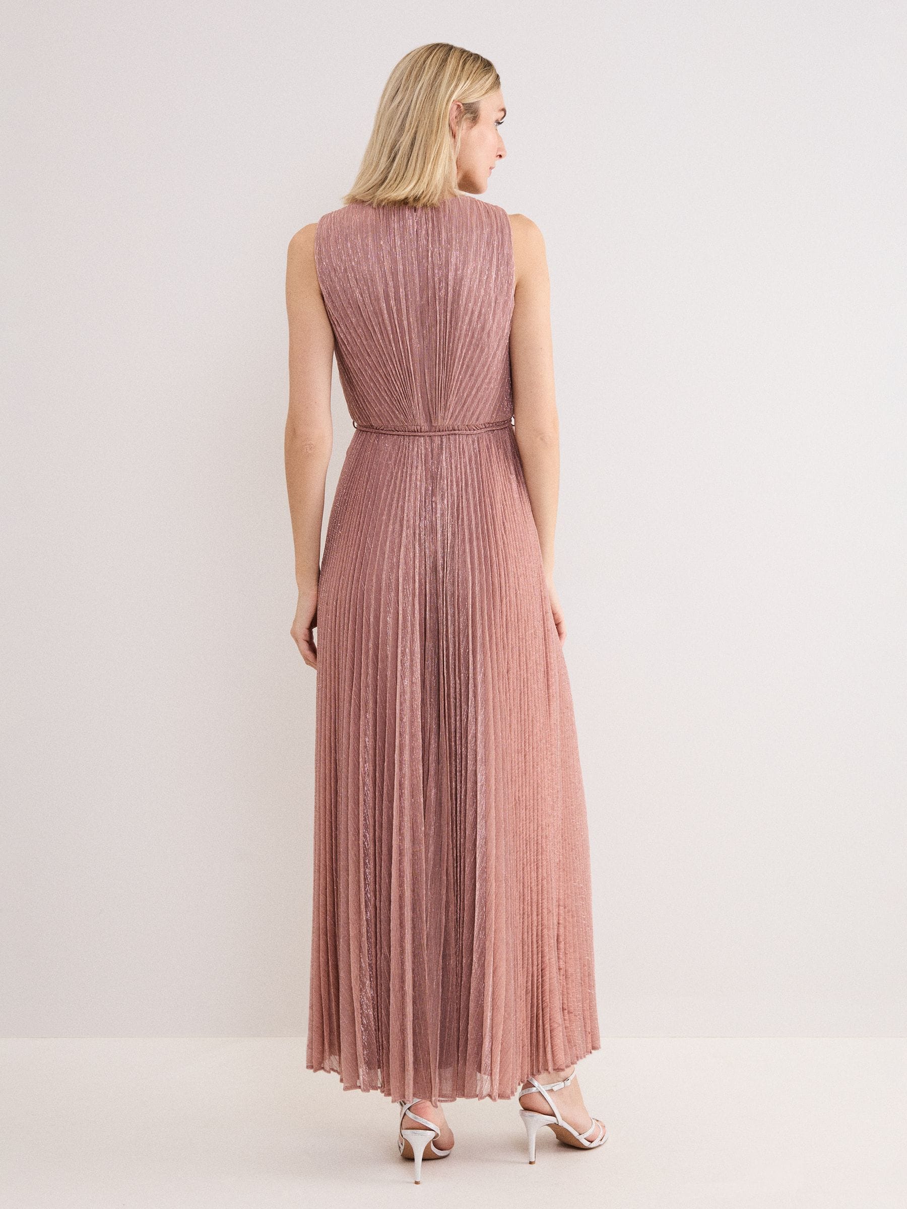 Buy Phase Eight Pink Petite Simara Plisse Dress from Next USA