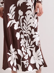 Phase Eight Brown Hattie Satin Skirt - Image 4 of 7