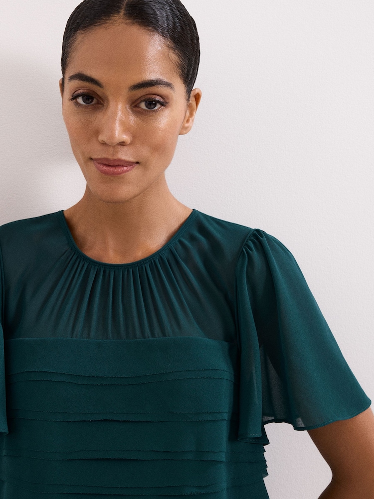 phase eight layered dress PHASE EIGHT Lola Blue Tiered Dress