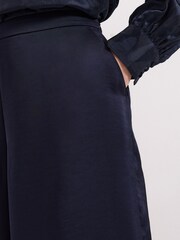 Phase Eight Blue Beccy Satin Trousers - Image 4 of 7