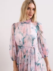 Phase Eight Pink Liyah Floral Dress - Image 4 of 7