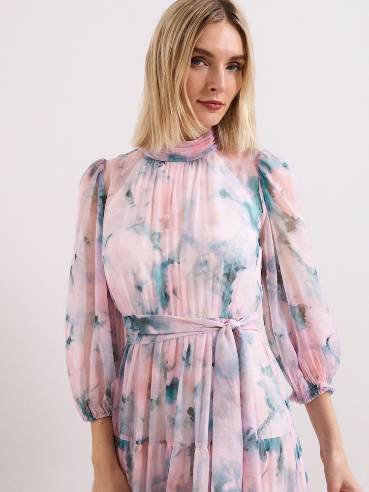 phase eight pink floral dress Phase Eight Floral-print Woven Maxi Dress