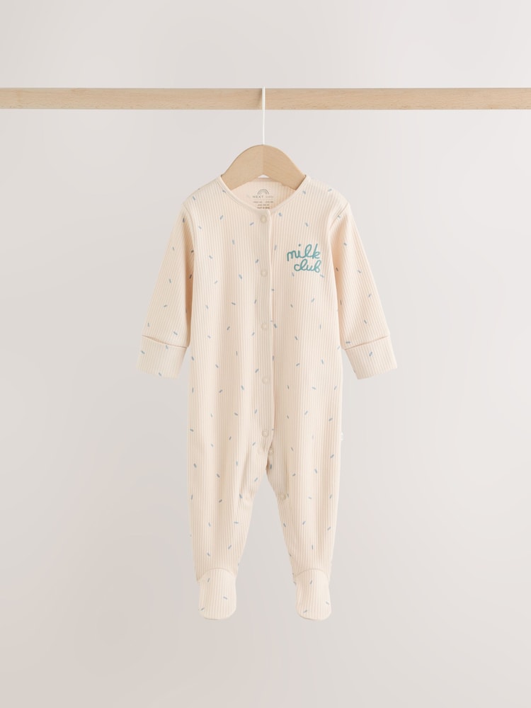 Neutral Milk Club Baby Sleepsuit, Bodysuit, Beanie and Bib Set 4 Piece (0-12mths) - Image 2 of 16 Neutral Milk Club Baby Sleepsuit, Bodysuit, Beanie and Bib Set 4 Piece (0-12mths) - Image 2 of 16