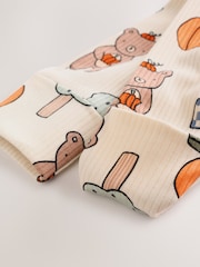 Sage Green Pumpkin Baby Sleepsuit 3 Pack (0mths-2yrs) - Image 12 of 13