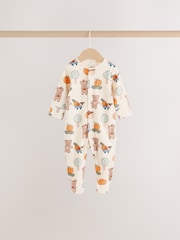 Sage Green Pumpkin Baby Sleepsuit 3 Pack (0mths-2yrs) - Image 2 of 13