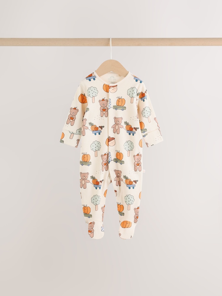 Sage Green Pumpkin Baby Sleepsuit 3 Pack (0mths-2yrs) - Image 2 of 13 Sage Green Pumpkin Baby Sleepsuit 3 Pack (0mths-2yrs) - Image 2 of 13