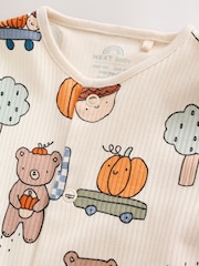 Sage Green Pumpkin Baby Sleepsuit 3 Pack (0mths-2yrs) - Image 9 of 13