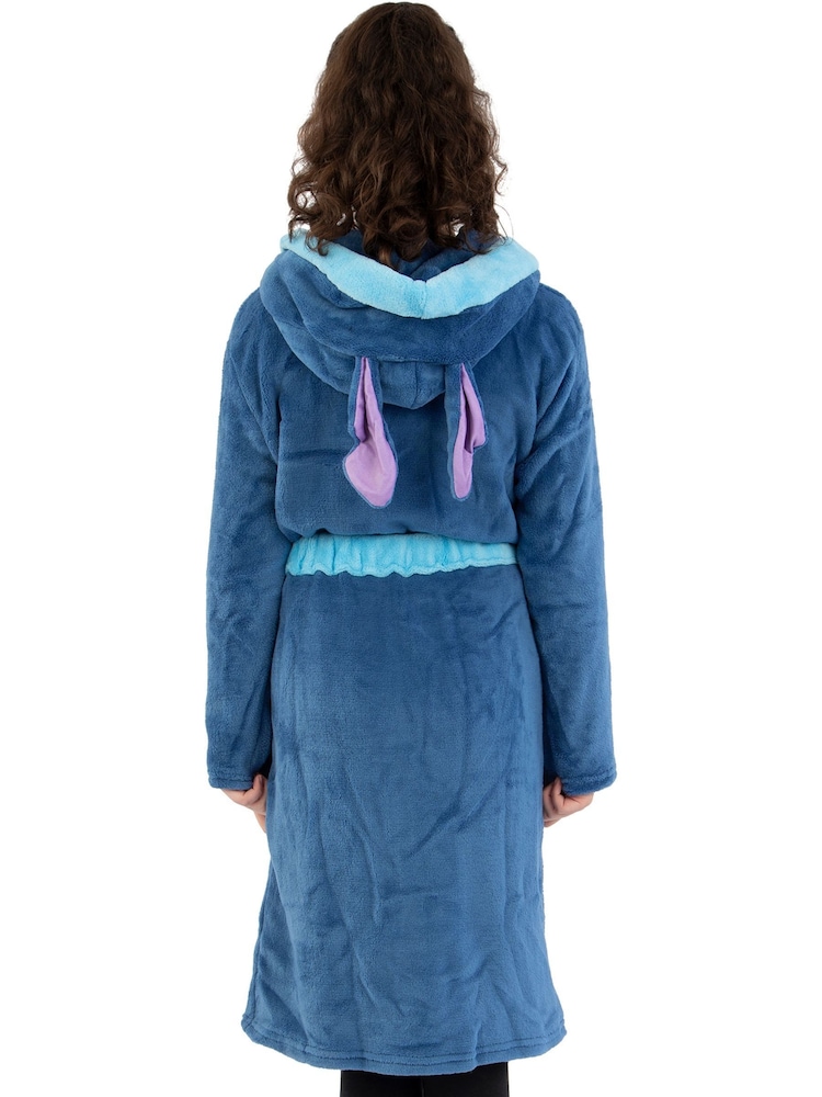 Character Blue Disney Lilo & Stitch Dressing Gown Stitch And Angel Robe - Image 2 of 10 Character Blue Disney Lilo & Stitch Dressing Gown Stitch And Angel Robe - Image 2 of 10