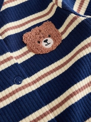 Blue/Brown Stripe Baby Sleepsuit 3 Pack (0mths-2yrs) - Image 11 of 13