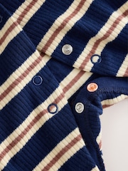 Blue/Brown Stripe Baby Sleepsuit 3 Pack (0mths-2yrs) - Image 12 of 13