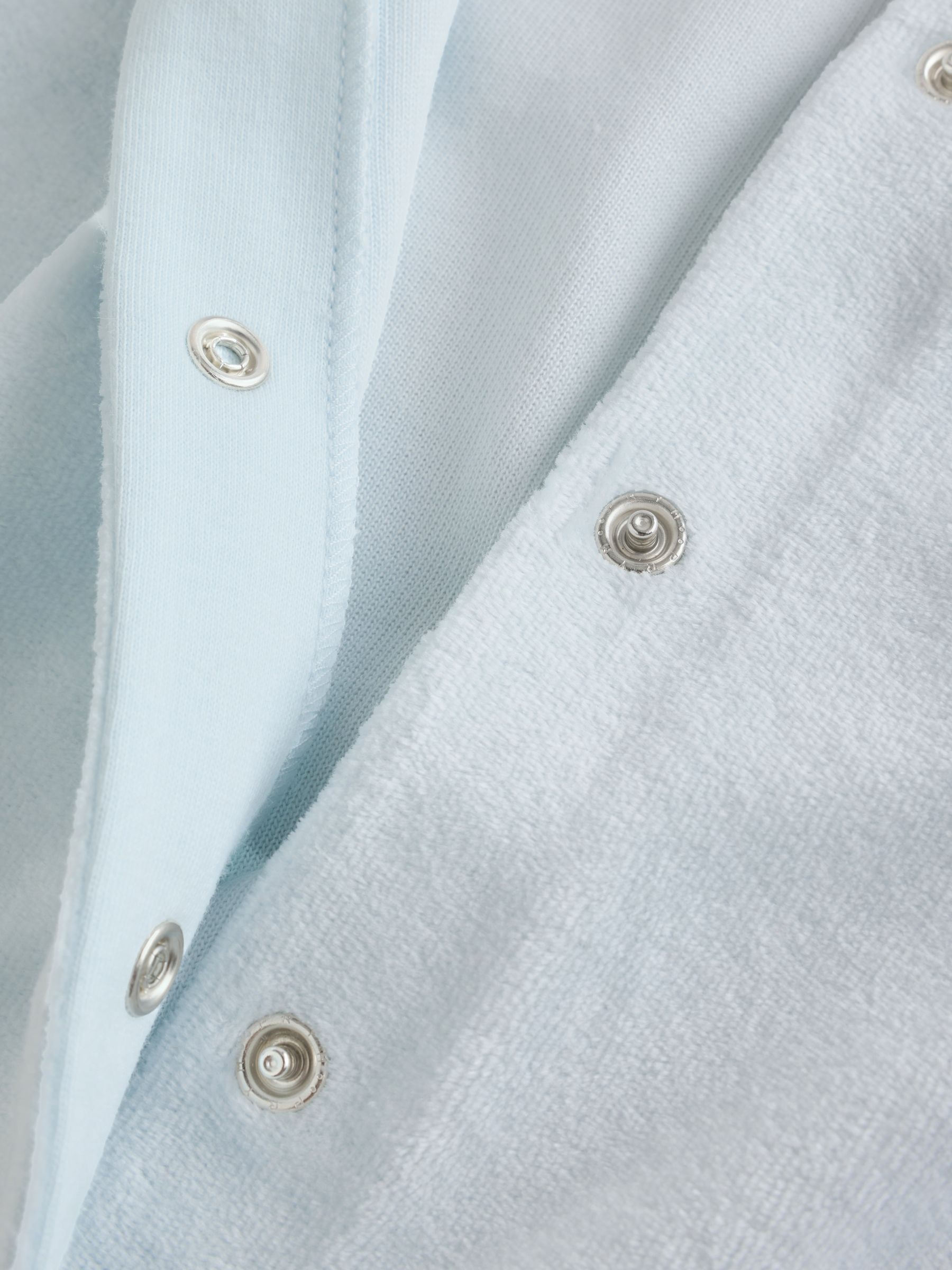 Buy Pale Blue Velour Sleepsuit (0-3yrs) from Next Israel