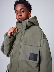 smALLSAINTS Khaki Green Longline Four Pocket Coat - Image 1 of 17