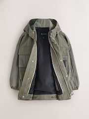 smALLSAINTS Khaki Green Longline Four Pocket Coat - Image 11 of 17