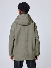 smALLSAINTS Khaki Green Longline Four Pocket Coat - Image 6 of 17